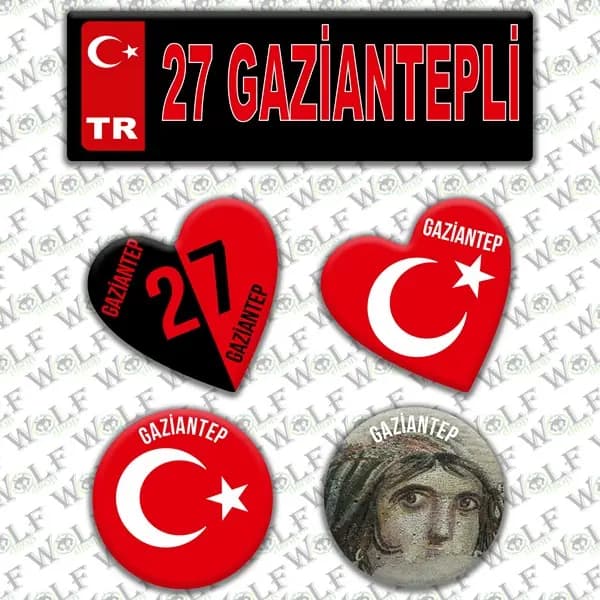 İllere Özel Damla Etiket ( 27 Gaziantepli ) / Pİ112